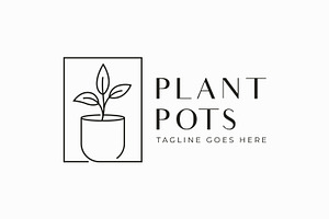 Pot Plant House Logo Garden Planting, a Branding & Logo Template by Signatoro