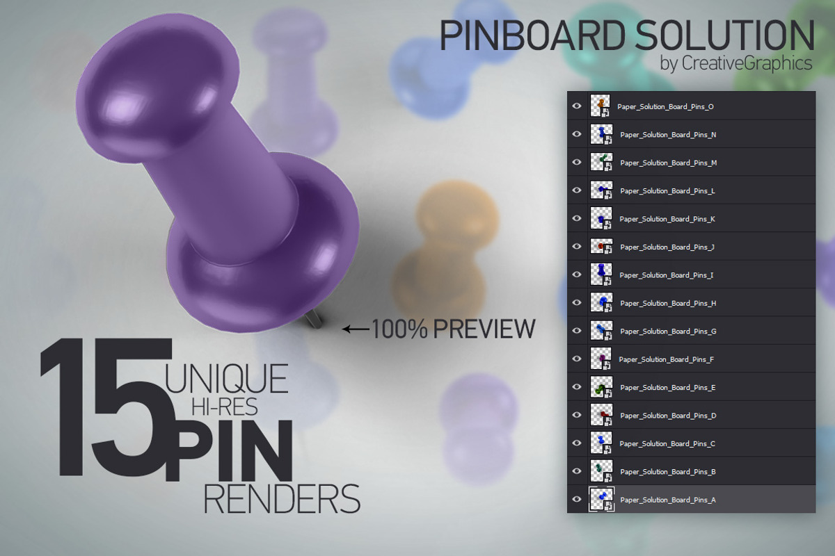 Pinboard Solution PS Mockup, a Product Mockup by Creative Graphics