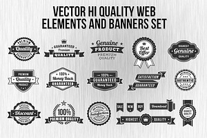 Black and White Web elements set, a Templates & Theme by FourLeafLover