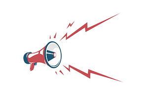 Vector vintage megaphone