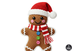Faux Yarn Christmas Gingerbread Man, an Illustration by Dream Creation