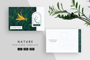 Nature Post Card Template