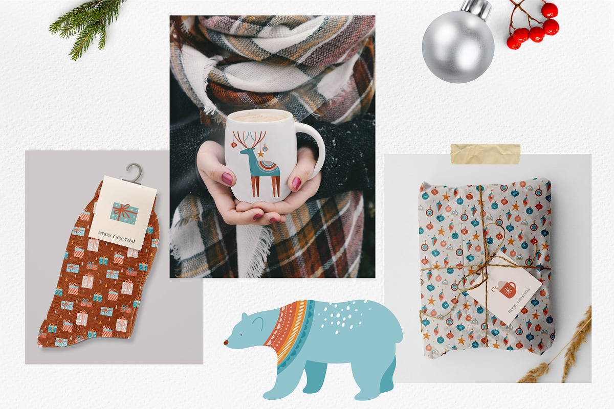 Bohemian Nordic Christmas collection, a Decorative Illustration by Marish (Photo 9 of 11)