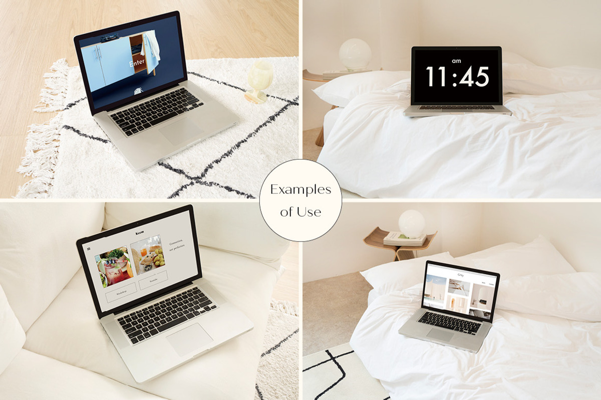 Macbook Laptop Mockup SET, a Mac Mockup by LOPEstudio (Photo 8 of 9)