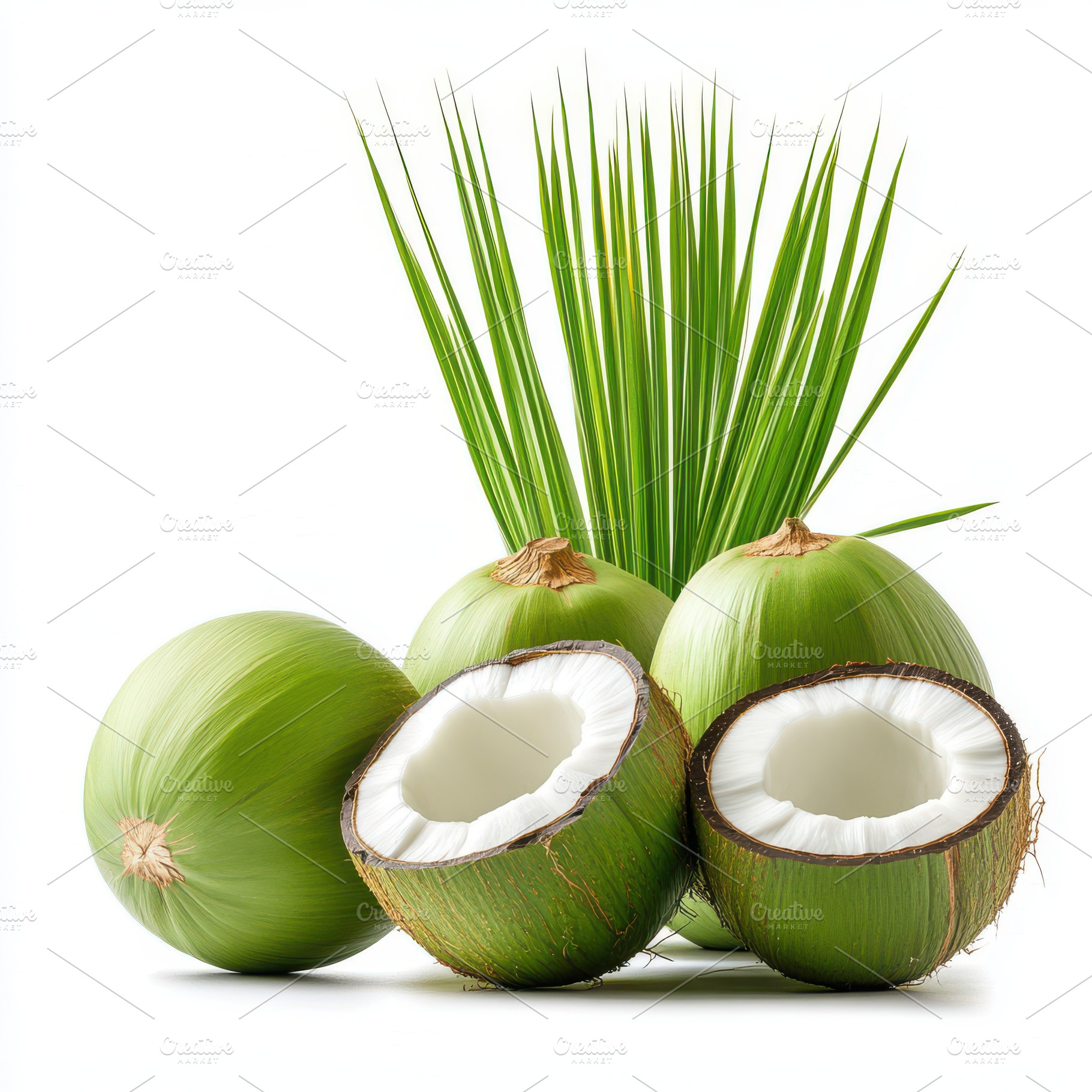 Fresh Green Coconuts Tropical Fruit, a Food & Drink Photo by Pixeness Studio