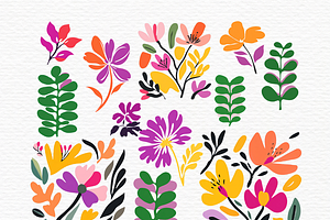 Abstract And Retro Floral Clipart