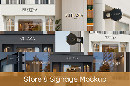 Sign & Storefront logo mockup