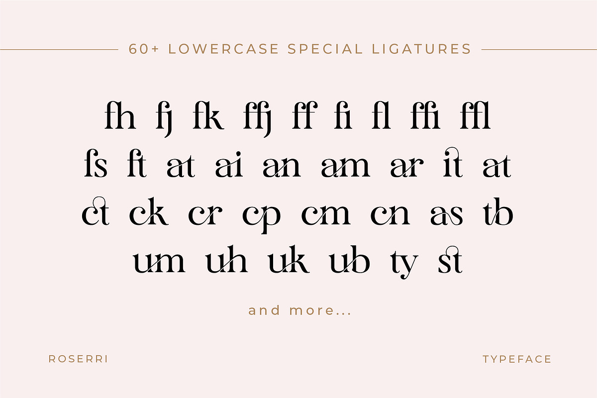 Roserri - Modern Ligature Serif, a Serif Font by Vesvocrea (Photo 8 of 15)