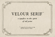 Velour Serif: Elegant Vintage Font, a Sans Serif Font by Mneme (Thumbnail 1 of 7)