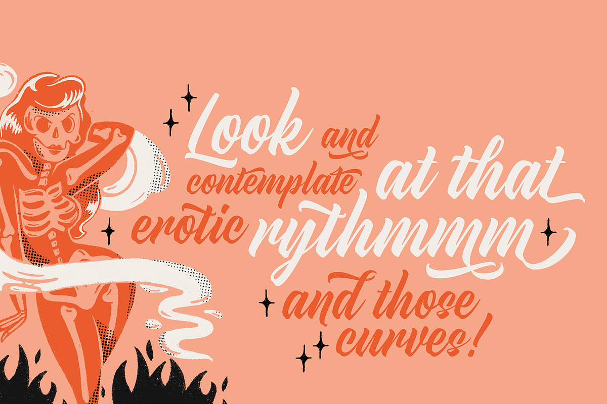 Hot Salsa brush font preview 4