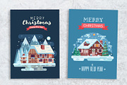 Cozy Winter House Christmas Cards, an Illustration by Alex Krugli (Thumbnail 4 of 8)