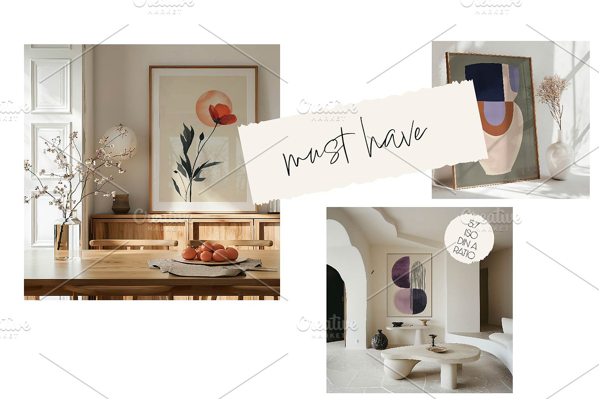 BUNDLE Frame Mockups ISO DIN A ratio, a Household Mockup by MOAROShop (Photo 6 of 9)