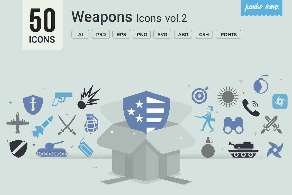 JI Gaming Weapons Glyph Icons V2, a Solid Icon by Jumbo Icons (Photo 4 of 4)