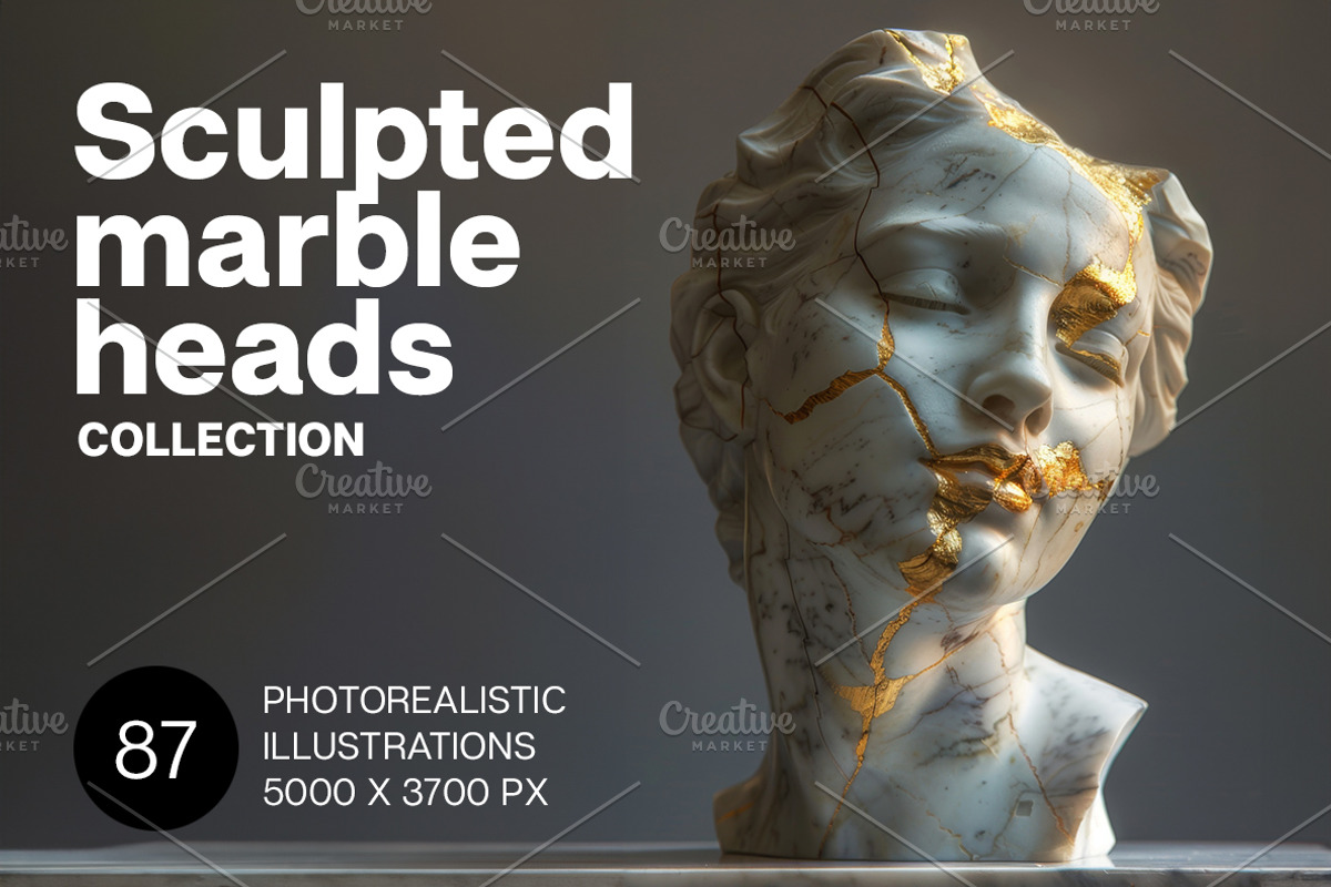 87 Sculpted marble heads, an Arts & Entertainment Photo by Handmadefont (Photo 1 of 85)
