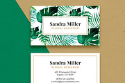 Watercolor Leaves - Business Card, a Business Card Template by PhotoMarket (Thumbnail 1 of 6)