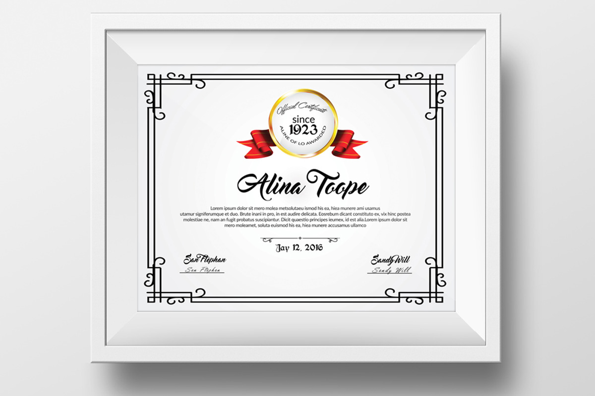 Certificate & Diploma, a Stationery Template by Business Flyers (Photo 2 of 2)