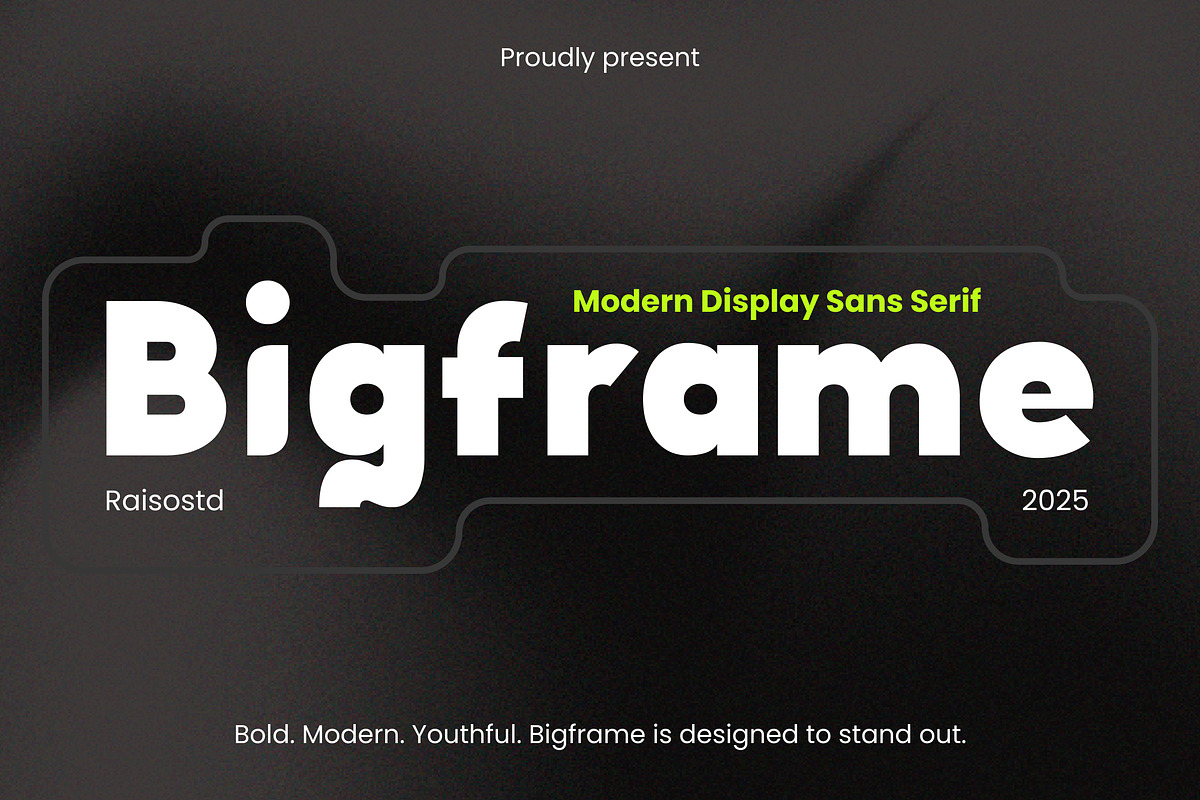Bigframe Modern Display Sans Font, a Sans Serif Font by Rasio Studio (Photo 1 of 7)