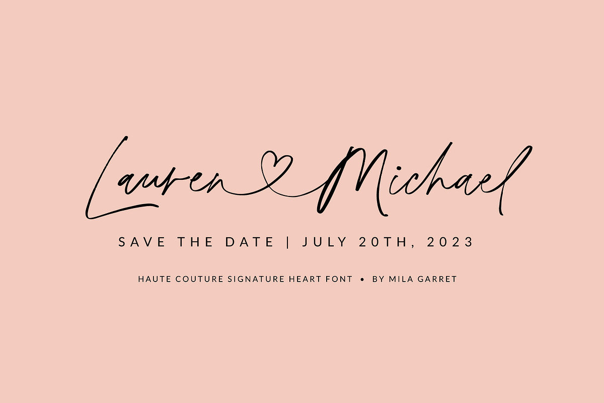 HauteCouture Handwritten Script Font, a Script Font by Mila Garret (Photo 13 of 23)