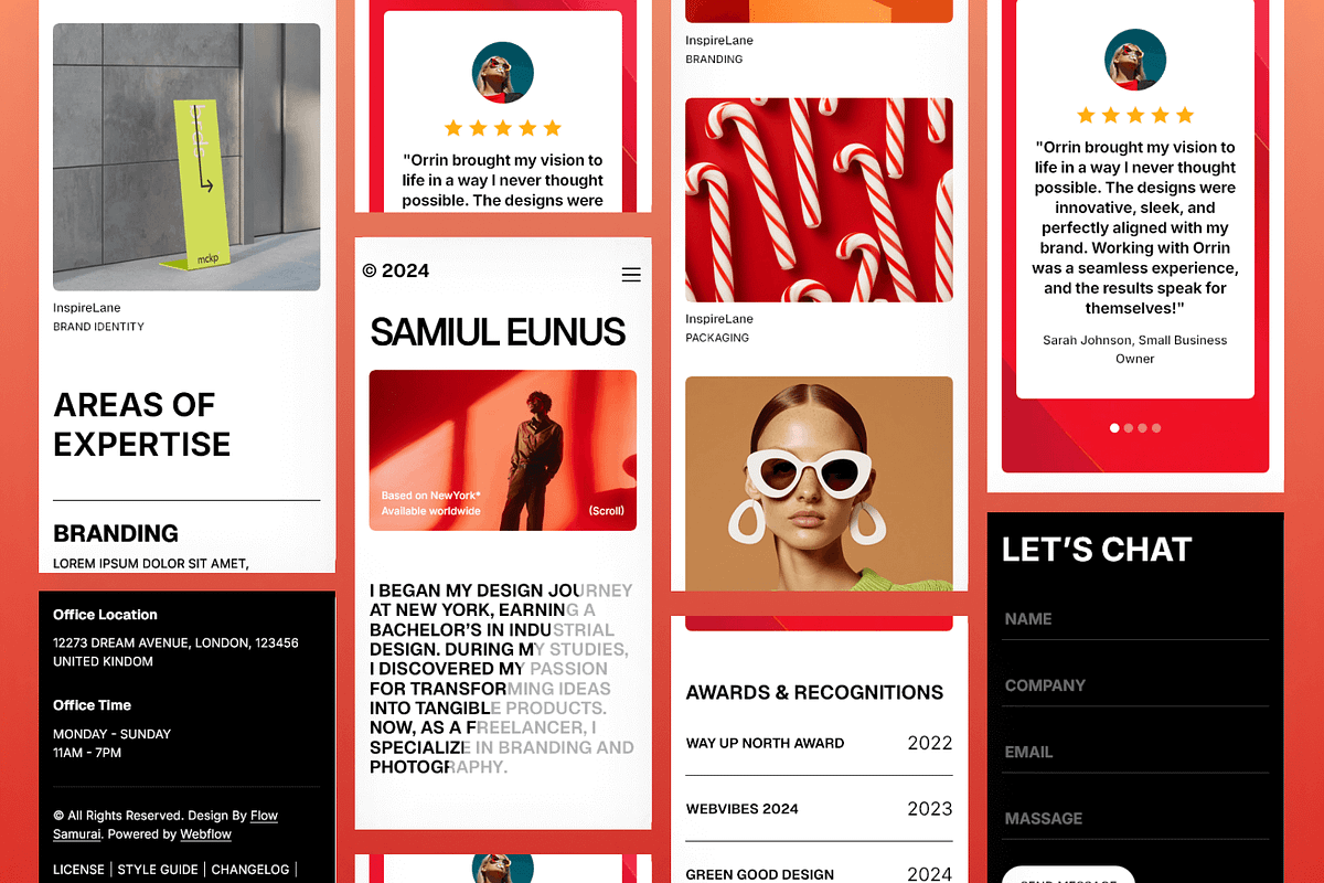 Orrin - Portfolio Framer Template, a Landing Page Template by Flow Samurai Templates (Photo 4 of 4)
