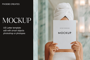 US Letter Mockup – Spa & Wellness