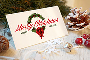 Christmas New Year Card Mockup, a Print Template by Amris (Thumbnail 1 of 5)