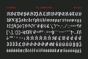 CS Aspen Blackletter Font