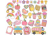 Retro Groovy School Clipart Bundle, a Graphic by RETROVIBZDESIGNS (Thumbnail 4 of 4)