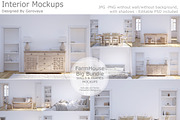 Interior Mockup Farmhouse Bundle, a Household Mockup by Designed By Gorovaya (Thumbnail 1 of 26)