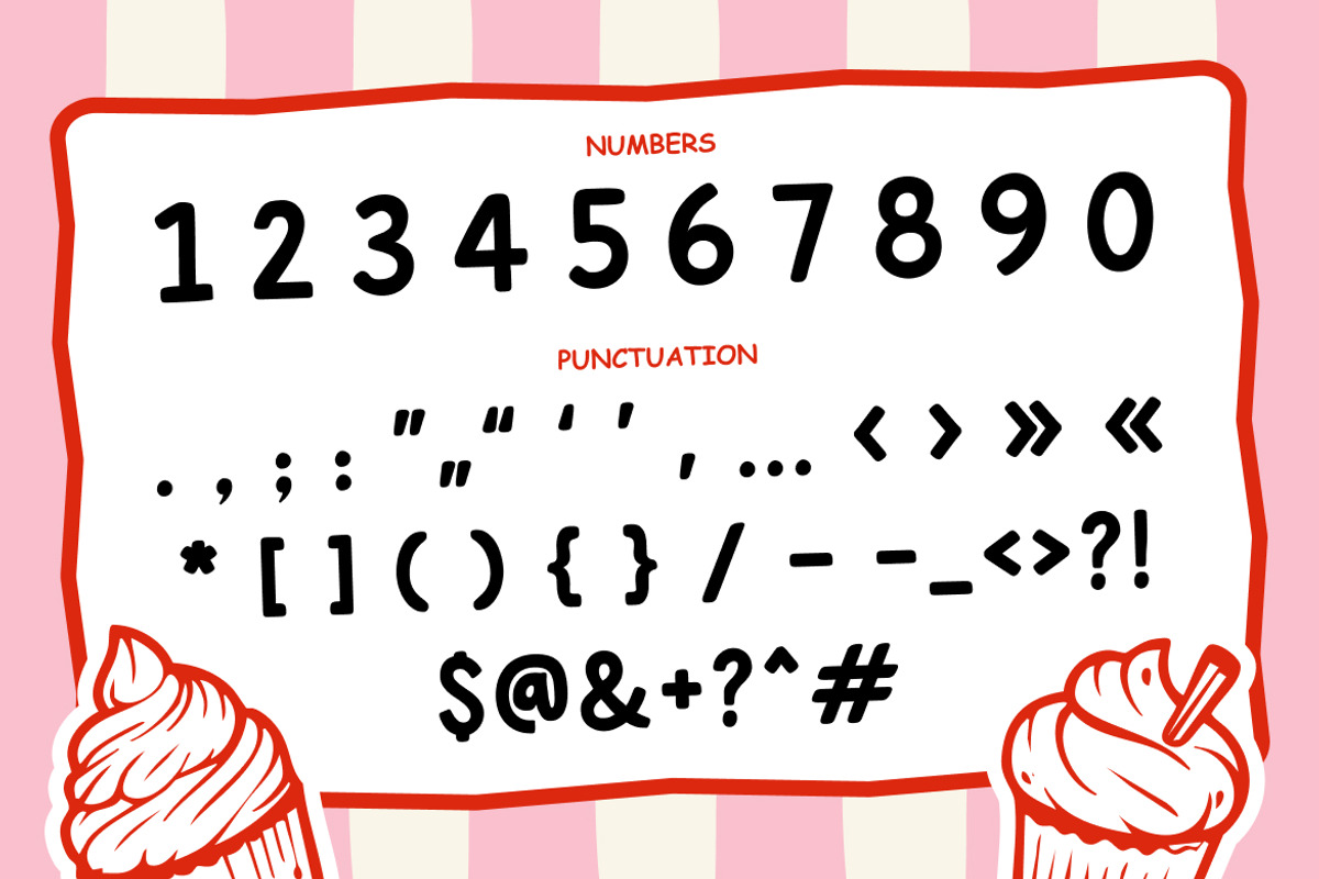 Vanilla Cupcake Food Creative Font, a Sans Serif Font by Rasio Studio (Photo 4 of 8)