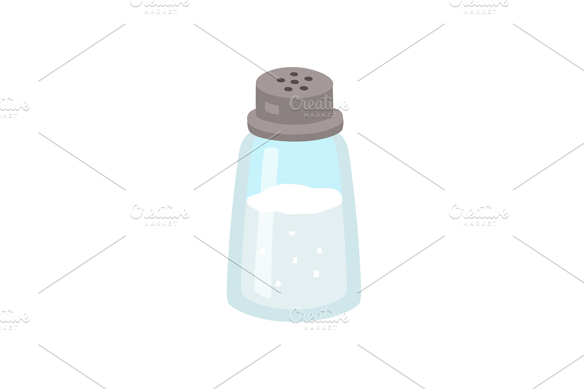 Salt shaker vector isolated on white, an Object Illustration by Nadzin
