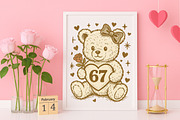 67 Valentines Teddy Png, Valentine, an Illustration by Canvas Craft (Thumbnail 7 of 7)