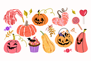 Cute HALLOWEEN clip art, a Seasonal Illustration by UnaAnya (Thumbnail 3 of 5)