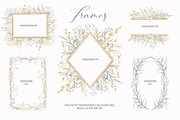 Botanical sketch gold leaves foliage, an Illustration by TatiArti (Thumbnail 3 of 6)