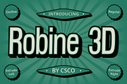 Robine 3D, a Sans Serif Font by Craft Supply Co. (Thumbnail 1 of 8)