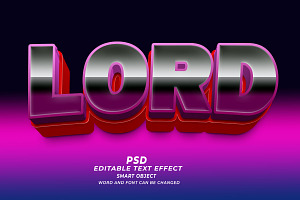 Lord PSD Editable Text Effect