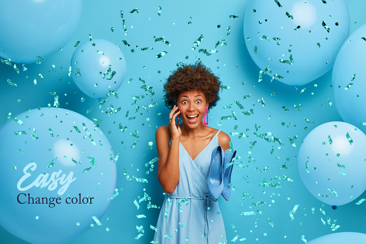 Confetti Photoshop Brushes, a Brush Add-On by Photohacklovers (Photo 3 of 6)