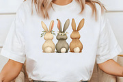Hand-Drawn Easter Bunnies Clipart, an Illustration by Designworld (Thumbnail 5 of 7)