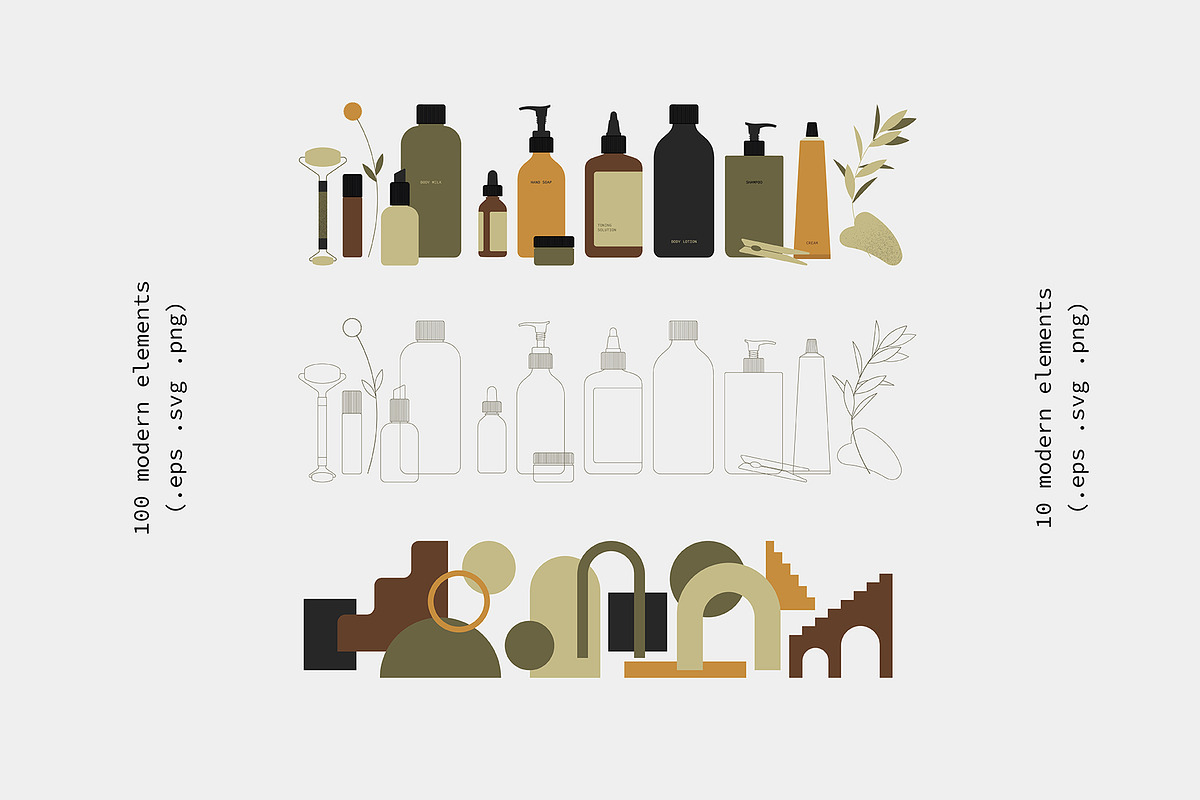 Modern cosmetic bottles, an Icon by LETTER V studio (Photo 9 of 10)