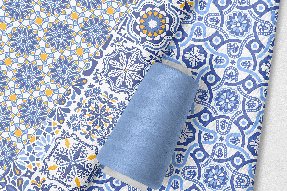 Azulejo Mediterranean Patterns, a Pattern Graphic by Vector beauty (Photo 6 of 7)