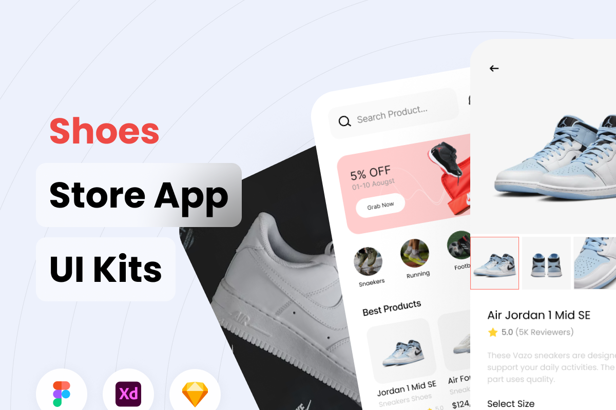 Shoes Store, an UI Kit Template by udacreative_id