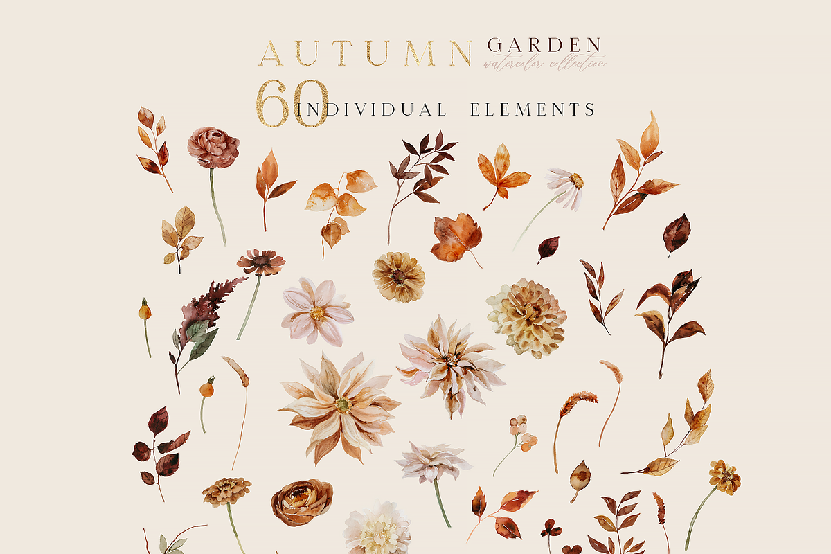 UPDATE! AUTUMN GARDEN collection, a Decorative Illustration by Youksy (Photo 6 of 20)