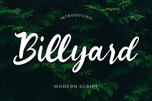 Billyard Modern Script Font