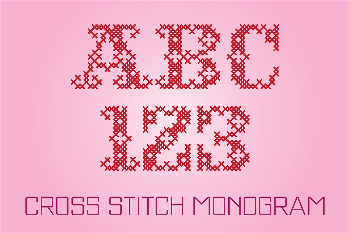 Cross Stitch Display Font Bundle, a Font by GG Design (Photo 16 of 23)