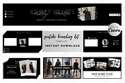 Black Canva YouTube Branding Kit, a Social Media Template by Studio Eburnean (Thumbnail 1 of 6)