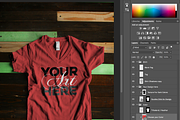 5 Ladies tee mockups! Crew & V-neck!, a Shirt Mockup by SLTFNDRY (Thumbnail 3 of 7)