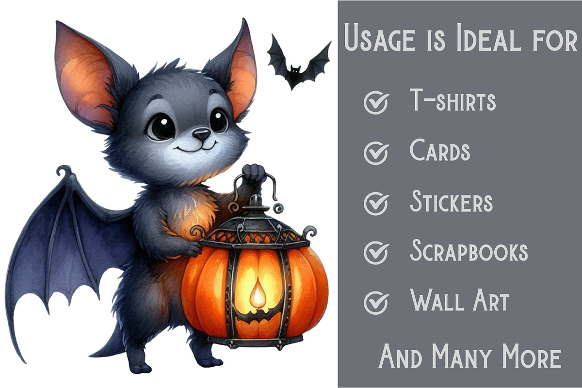 Funny Quirky Halloween Bats Clipart, an Illustration by Pixels.Craft (Photo 3 of 6)