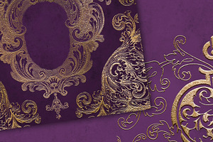 Old Gold Purple Digital Paper