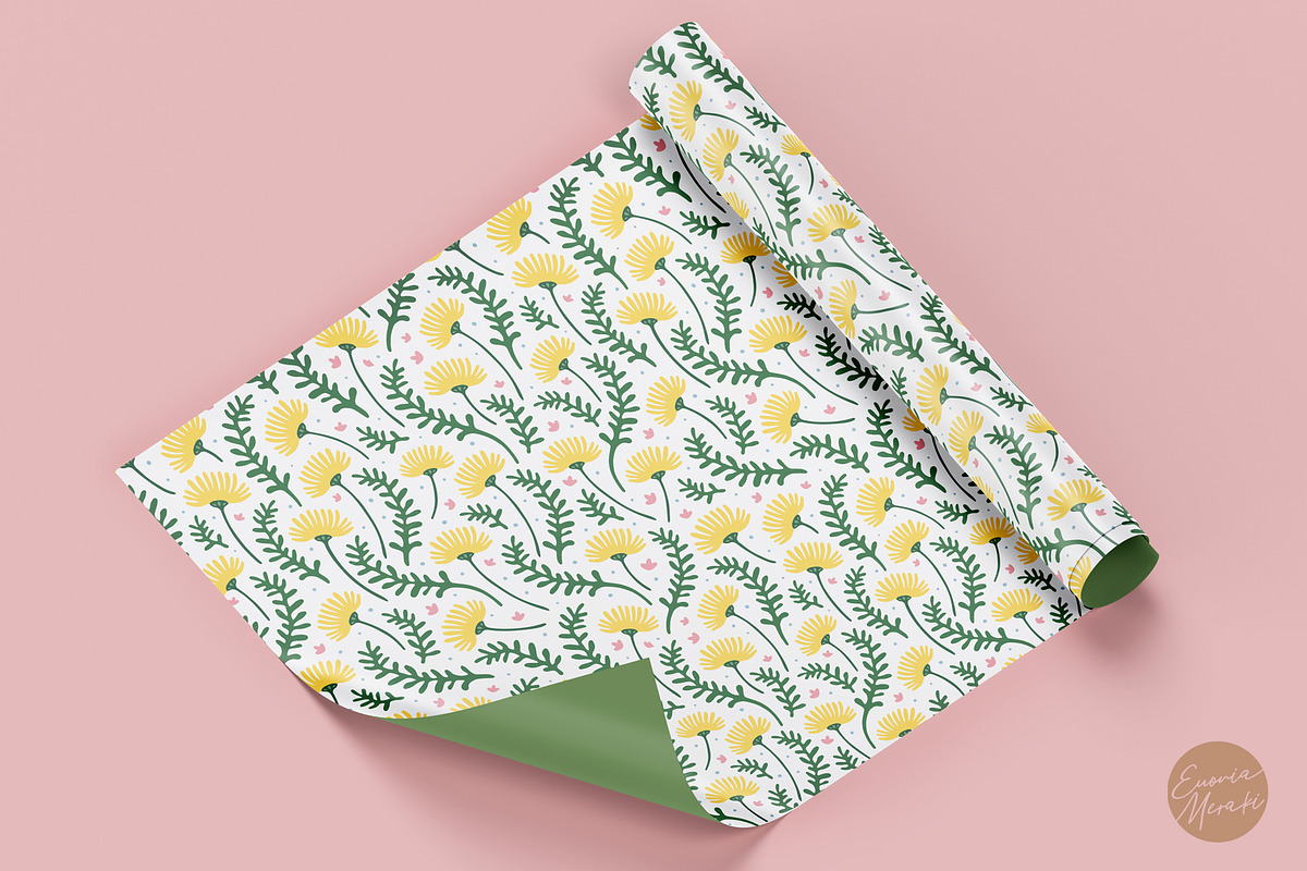 Simple Spring Pattern 01 - Floral, a Pattern Graphic by Euonia Meraki (Photo 7 of 10)