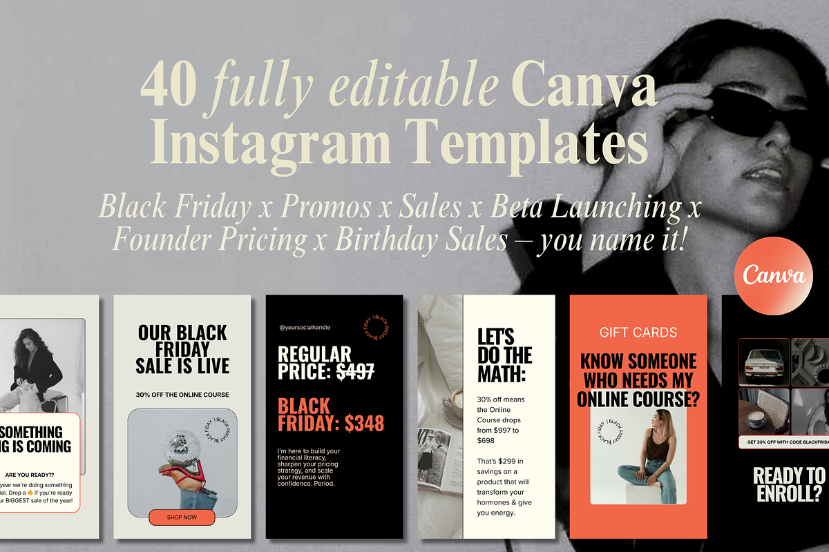Instagram Story Black Fri Templates, a Social Media Template by Solana Creative Co. (Photo 1 of 6)