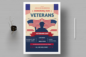 Veterans Day Template, a Flyer Template by MightyDesign